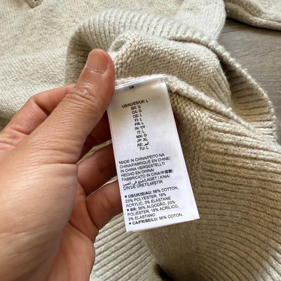 Amazon Essentials Men's Light Gray Zip-Up Sweater-Size L - Picture 10 of 10